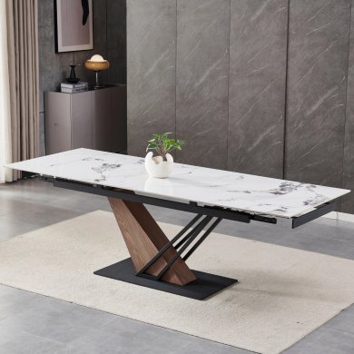 Розкладний обідній стіл Mebel Elit REX BIG Білий - 5 Розкладний обідній стіл Mebel Elit REX BIG Білий ME.REX/B/D/CER/S180-240 фото - 5