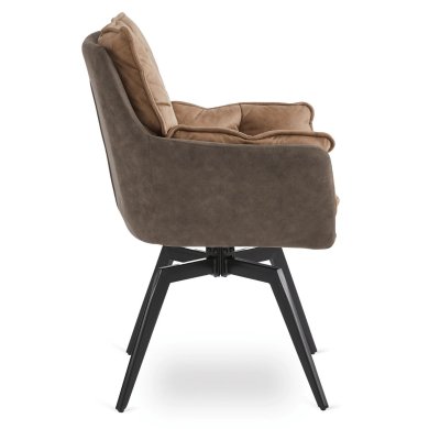 Обеденный стул поворотный Mebel Elit ISLA Welur Коричневый ME.ISLA/BR/T/CAP/V/CZ/K фото - 3