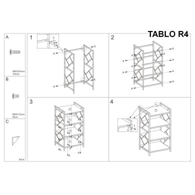 Стеллаж Signal TABLO R4 Дуб TABLOR4 фото - 2
