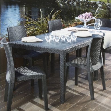 Розкладний садовий стіл Corciano QUEEN EUROHIT Антрацит 8009271014725 фото - 5