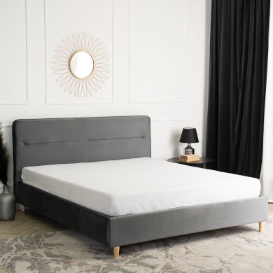 Кровать Mebel Elit BOND Welur 160x200 см Серый ME.BOND/160/CP/V/LOZ фото - 6