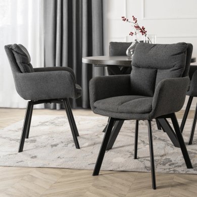 Обідній стілець поворотний Mebel Elit CORTADO Темно-сірий ME.CORTADO/CZ/CZ/T/K фото - 5