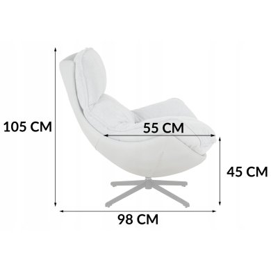 Крісло м'яке поворотне Kontrast JASPER 3D Зелений 5.01.84540 фото - 12