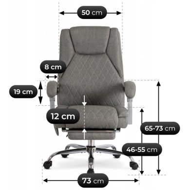 Масажне офісне крісло Mebel Elit GIORGIO Сірий ME.GIORGIO/P/T/FO фото - 12