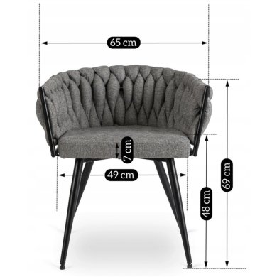 Обеденный стул Mebel Elit EMPOLI Серый - 10 Обеденный стул Mebel Elit EMPOLI Серый ME.EMPOLI/P/T/K фото - 10