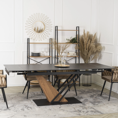 Розкладний обідній стіл Mebel Elit REX Marmur Чорний - 11 Розкладний обідній стіл Mebel Elit REX Marmur Чорний ME.REX/CZ/S фото - 11