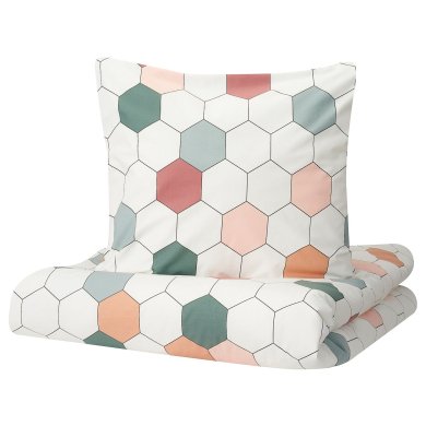 IKEA Комплект постільної білизни KRUSFRO 150x200 см Принт (ИКЕА КРУСФРО) 20519360