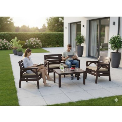 Комплект садовой мебели Garden Line SANTANA Коричневый KAS0868/1 фото - 4