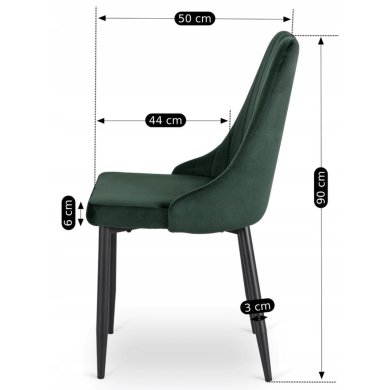 Обеденный стул Mebel Elit BARI Welur Зеленый ME.BARI/Z/V/K фото - 13