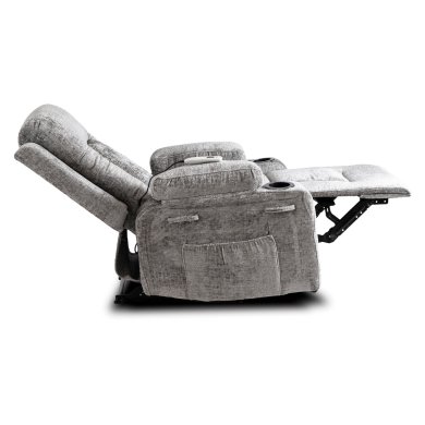 Крісло м'яке розкладне масажне з реклайнером Mebel Elit BOX Welur Сірий - 6 Крісло м'яке розкладне масажне з реклайнером Mebel Elit BOX Welur Сірий ME.BOX/P/V/FW фото - 6