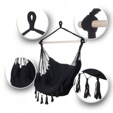 Подвесное кресло-гамак RODOS 2 Черный 5.02.211675 фото - 4