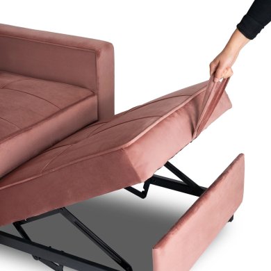 Кресло мягкое раскладное Mebel Elit SOLOR Welur Розовый ME.SOLOR2/R/V/FW фото - 12