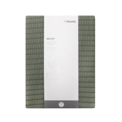 Комплект постільної білизни Homla NARO 200x220 см Зелений - 5 Комплект постільної білизни Homla NARO 200x220 см Зелений 213399 фото - 5