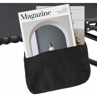 Складной шезлонг Garden Line LEZ2777 Черный - 4 Складной шезлонг Garden Line LEZ2777 Черный LEZ2777 фото - 4