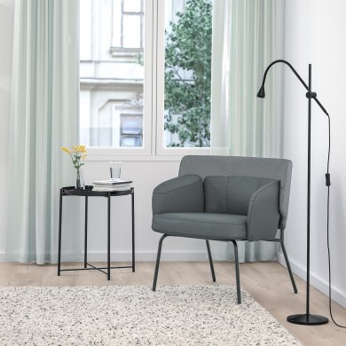IKEA Крісло м'яке BINGSTA Темно-сірий (ИКЕА БИНГСТА) 20446095 фото - 3