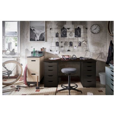 Письменный стол LAGKAPTEN/ALEX Черный - 2 IKEA Письменный стол LAGKAPTEN/ALEX Черный (ИКЕА ЛАГКАПТЕН/АЛЕКС) 79432195 фото - 2