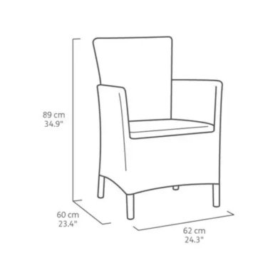 Комплект садових меблів Keter LOWA/LUZON Графіт 223929 фото - 7