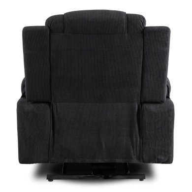 Кресло мягкое раскладное массажное с реклайнером Mebel Elit FENIX Velvet Черный ME.FENIX/CZ/SZTR/FW фото - 9