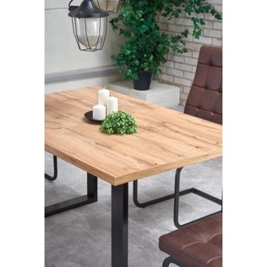 Розкладний обідній стіл Halmar VENOM Дуб вотан - 3 Розкладний обідній стіл Halmar VENOM Дуб вотан V-PL-VENOM_135-185-ST фото - 3