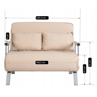 Розкладний диван Mebel Elit BART 2 Бежевий ME.BART2/BZ/T/FW фото - 17