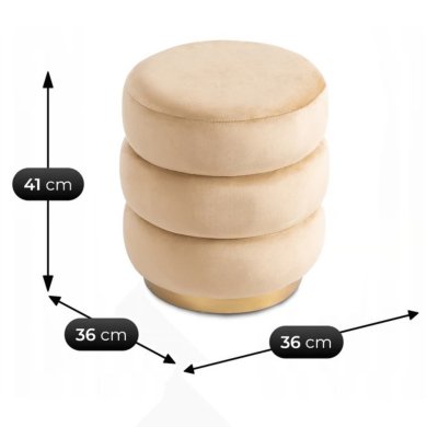 Пуф Mebel Elit AURA Welur Бежевый ME.AURA/BZ/V/PUF фото - 4
