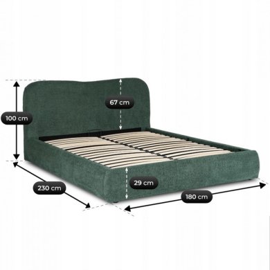 Кровать Mebel Elit BRISTOL Boucle 160x200 см Зеленый ME.BRISTOL/160/Z/TB/LOZZPOJ фото - 10