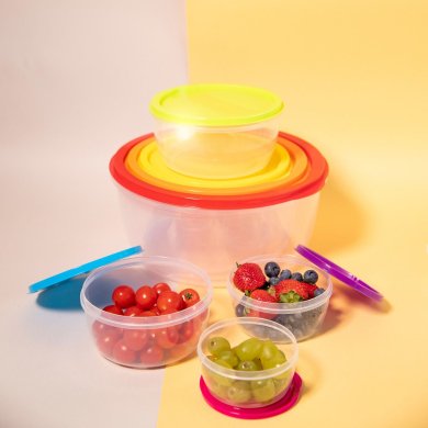 Набір круглих контейнерів Homla ADDA 7 шт | Прозорий 162626 фото - 5