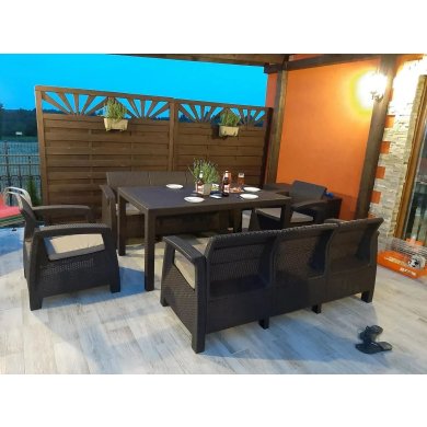 Комплект садових меблів Keter CORFU FIESTA MAX Коричневий 22662 фото - 6