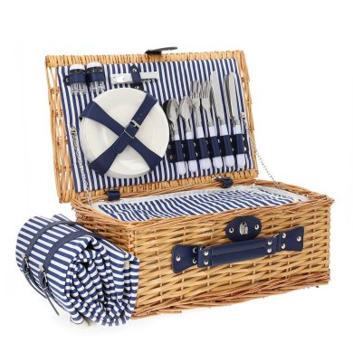 Корзина для пікніка Homla PICNIC | Дерево / Синій 208302