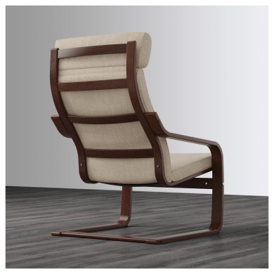 Крісло-качалка POANG Бежевий - 9 IKEA Крісло-качалка POANG Бежевий (ИКЕА ПОАНГ) 79197758 фото - 9