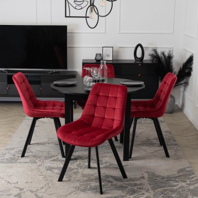 Обеденный стул Mebel Elit RICK Welur Бордовый - 5 Обеденный стул Mebel Elit RICK Welur Бордовый ME.RICK/BOR/V/K фото - 5