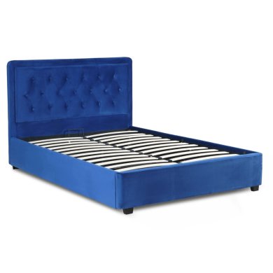 Ліжко Mebel Elit CROS Welur 160x200 см Синій ME.CROS/160/GR/V/LOZZPOJ фото - 2