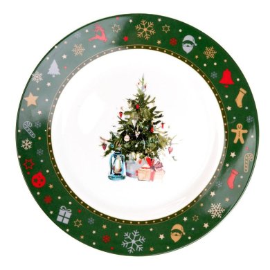 Обеденная тарелка Homla KALVEN 27 см Зеленый 218875