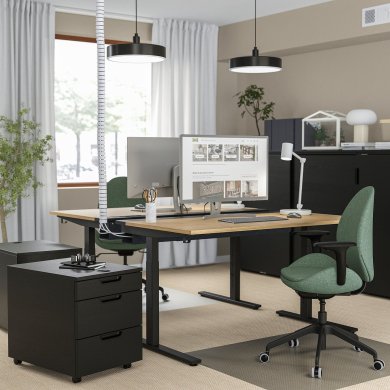 IKEA Письмовий стіл MITTZON Дуб (ИКЕА МИЦОН) 79528051 фото - 9