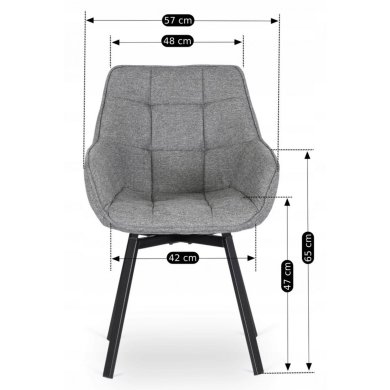 Обеденный стул поворотный Mebel Elit LUNA 2 Серый ME.LUNA2/P/T/K фото - 9