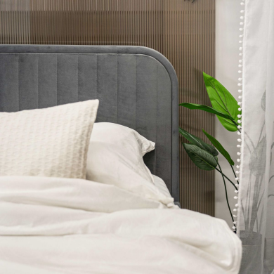 Кровать Homla KARALIUS Welur 140x200 см Серый - 8 Кровать Homla KARALIUS Welur 140x200 см Серый 207724 фото - 8