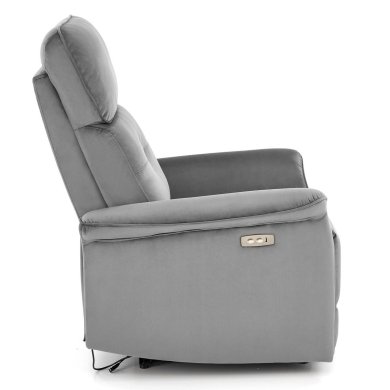 Кресло мягкое раскладное с реклайнером Halmar SEMIR Welur Пепельный V-CH-SEMIR-FOT-POPIELATY фото - 4