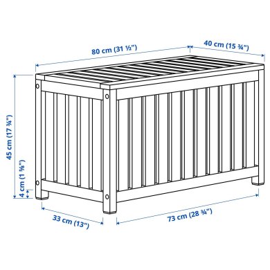 IKEA Садовый ящик NAMMARO 113 л Дерево (ИКЕА НАММАРО) 40532742 фото - 7