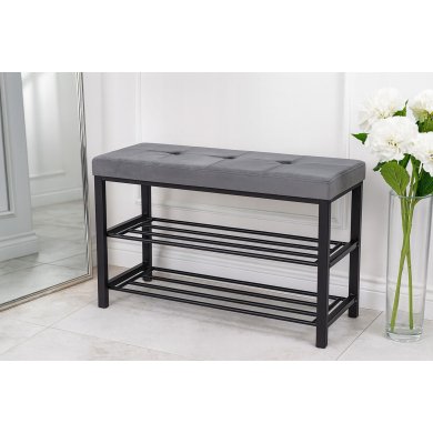 Скамейка для обуви Kontrast LOFT Welur Серый 6.01.83352 фото - 7