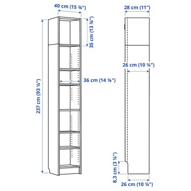 IKEA Стеллаж BILLY Белый (ИКЕА БИЛЛИ) 49217734 фото - 6