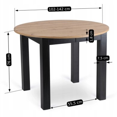 Раскладной обеденный стол Mebel Elit HARRY Дуб артизан - 10 Раскладной обеденный стол Mebel Elit HARRY Дуб артизан W.HARRY/DA/CZ/S фото - 10