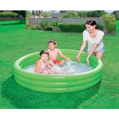 Надувной детский бассейн Bestway 51024 102х25 см Зеленый BES51024green фото - 2