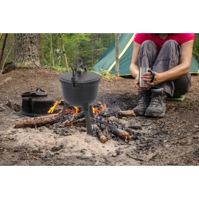 Чугунный котелок Garden Line 5 л Серый BBQ3703 фото - 5