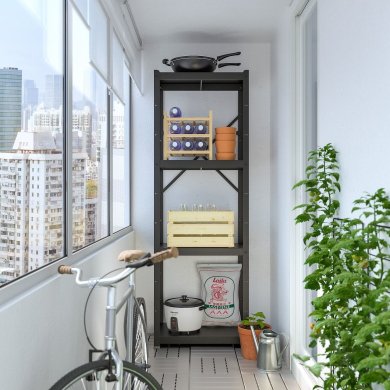 Стеллаж BROR Черный - 3 IKEA Стеллаж BROR Черный (ИКЕА BROR) 89471756 фото - 3