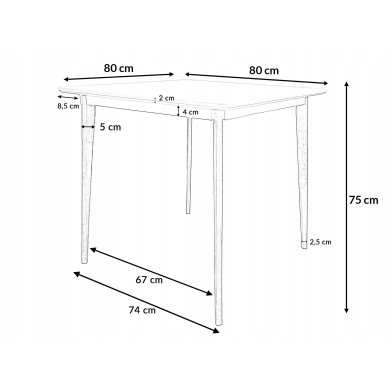 Обідній стіл Kontrast EMMA Білий - 8 Обідній стіл Kontrast EMMA Білий 6.06.01102 фото - 8