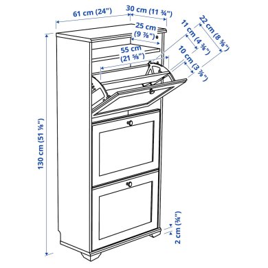 IKEA Тумба для взуття BRUSALI (ИКЕА БРУСАЛИ) 80480393 фото - 4
