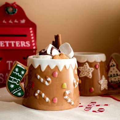 Кружка Homla GATTON 500 мл Коричневый 234203 фото - 4