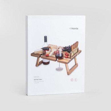Столик-піднос з набором ножів Homla FRESCA Дерево 240970 фото - 8