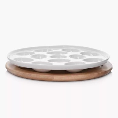 Подставка для яиц с подносом Duka SCANDI 29 см Белый 1218095 фото - 2