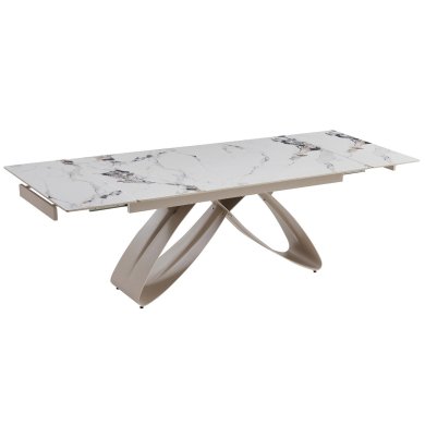 Розкладний обідній стіл Mebel Elit LUIGI Marmur Білий - 2 Розкладний обідній стіл Mebel Elit LUIGI Marmur Білий ME.LUIGI/B/KASZ/S160-240 фото - 2